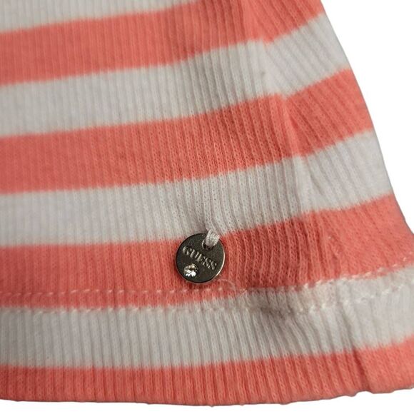 Guess Soft Peach Striped Knit Top - Picture 4 of 7